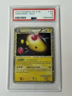 Pokemon Ampharos 105/123 Prime HeartGold SoulSilver Holo - Image 1
