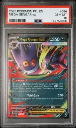 MEGA GENGAR ex 056/094 Pokemon Phantasmal Flames PSA 10 GEM - Image 1