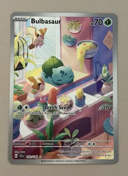 Bulbasaur 143/142 Illustration Rare SV07: Stellar Crown Pokemon English - Image 1