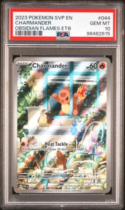 2023 POKEMON SVP EN-SV BLACK STAR PROMO 44 CHARMANDER OBSIDIAN FLAMES ETB PSA 10 - Image 1