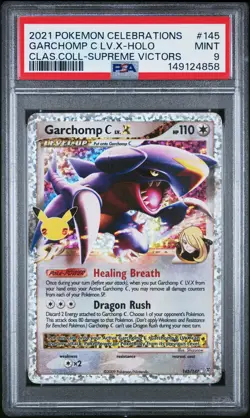 2021 POKEMON CELEBRATIONS CLASSIC COLLECTION #145 GARCHOMP C LV.X-HOLO PSA 9 - Image 1