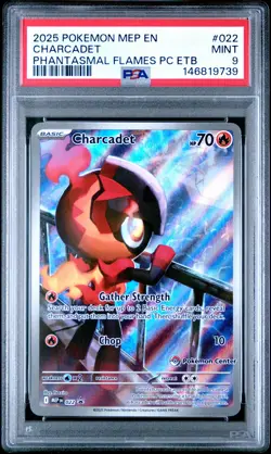 2025 POKEMON MEP EN-ME BLACK STAR PROMO #022 CHARCADET PSA 9 - Image 1
