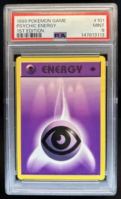 1999 Pokemon 1st Edition Psychic Energy #101/102 PSA 9 - Image 1