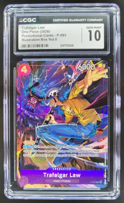 2026 ONE PIECE TRAFALGAR LAW PROMO ILLUSTRATION BOX P-093 CGC 10 TL3 - Image 1