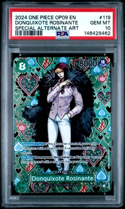 ONE PIECE DONQUIXOTE ROSINANTE 2024 OP09-EMPERORS IN THE NEW WORLD #119 PSA 10 - Image 1