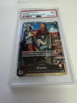 2025 One Piece Promos PSA Magazine Exclusive Shanks #001 PSA 9 - Image 1