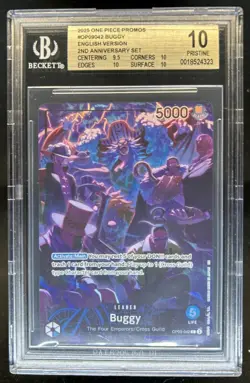 2025 One Piece Promo 2nd Anniversary Buggy Leader #OP09-042 BGS 10 Pristine - Image 1