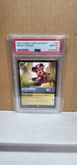 2023 Disney Lorcana En 3 Mickey Mouse #181 PSA 10 GEM MINT - Image 1