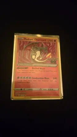 Pokemon TCG Radiant Charizard Holo Card Pokemon Go, 011/078, Fresh NM Condition - Image 1