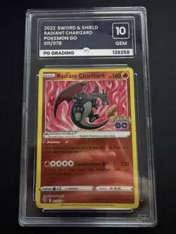 Pokemon TCG Radiant Charizard Pokemon Go Card 011/078 Grade 10 - Image 1
