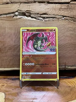 Pokemon TCG Radiant Charizard Holo Card Pokemon Go, 011/078, - Image 1