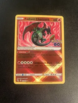 Pokemon Card TCG Radiant Charizard Radiant Rare Pokemon GO 011/078 Near Mint - Image 1