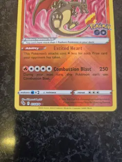 Pokemon TCG Radiant Charizard Holo Card Pokemon Go 011/078 - Image 4