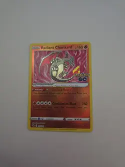 Pokemon TCG Radiant Charizard Holo Card Pokemon Go 011/078 - Image 1