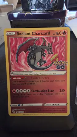 Pokemon TCG Radiant Charizard Pokemon Go Card 011/078 - Image 1
