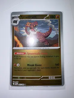 Rare error Pokemon card Tyrantrum Holo 045/088 miscut misprint mistake see pics - Image 4