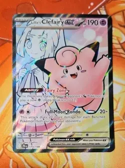 Pokemon TCG Lillie's Clefairy EX Journey Together 173/159 Single Card - Image 1