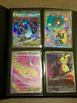 Collection Pokemon Binder Lot 160 Cards Full Arts IR UR Promos Stamps + More - Image 1