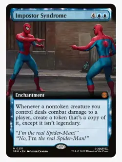 1x MTG Impostor Syndrome (Extended Art) Spider-Man Mythic! NM Mint - Image 1