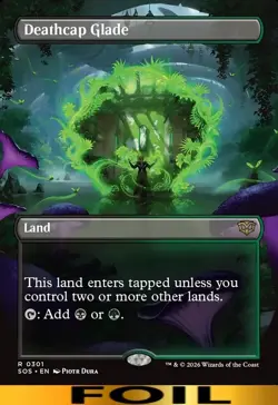 Deathcap Glade ** FOIL BORDERLESS ** #301 - Secrets of Strixhaven - NM MTG - Image 1