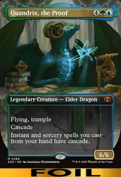 Quandrix, the Proof ** FOIL BORDERLESS ** #286 - Secrets of Strixhaven - NM MTG - Image 1