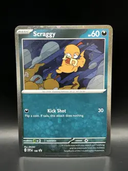 Scraggy 186 (Swirl) - Pokemon Scarlet & Violet Black Star Promo Card - NM - Image 1