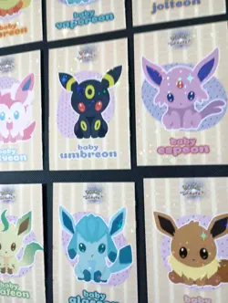 Pokemon Let's Go Eevee Database Peru Baby Set Eeveelutions Set US STAR HOLO - Image 2