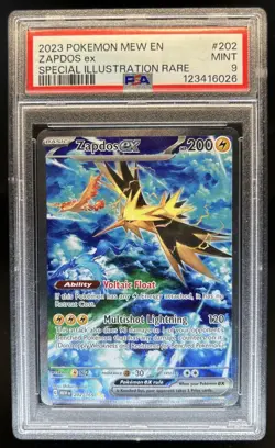 2023 Pokemon SV 151 Zapdos ex Special Illustration Rare #202/165 PSA 9 - Image 1