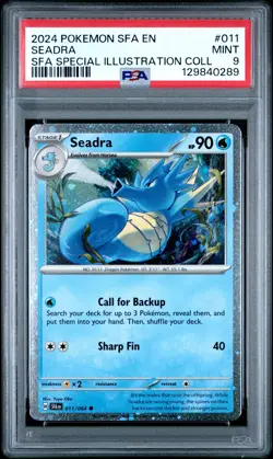 2024 POKEMON SFA EN-SHROUDED FABLE #011 SEADRA PSA 9 - Image 1