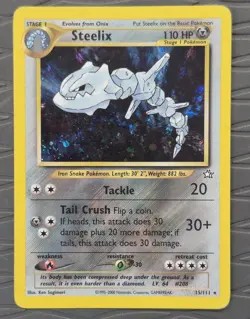 Steelix 15/111 Neo Genesis Holo Rare WotC Pokemon Card MP - Image 1