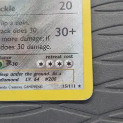 Steelix 15/111 Neo Genesis Holo Rare WotC Pokemon Card MP - Image 4