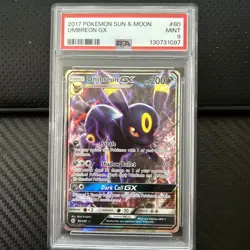 2017 POKEMON SUN & MOON #80 UMBREON GX PSA 9 - Image 1