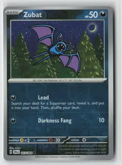 Zubat 027/064 Common Shrouded Fable Pokemon Reverse Holo Near Mint - Image 1