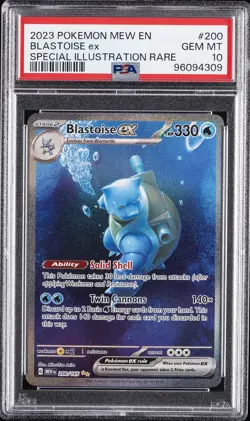 2023 POKEMON MEW EN-151 SPECIAL ILLUSTRATION RARE #200 BLASTOISE EX PSA 10 - Image 1