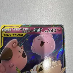 Pokemon TCG Togepi & Cleffa & Igglybuff GX TAG TEAM Ultra Rare Holo SM Cosmic E… - Image 2