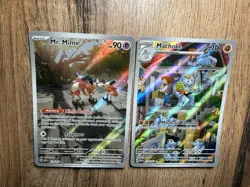 Pokemon Card Lot Machoke Mr.Mime Illustration Rare 179-177/165 HEAVY PLAY DAMAGE - Image 2
