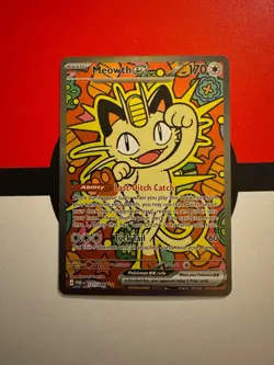 Meowth ex 121/088 Me03: Perfect Order Holo Pokemon TCG MINT! - Image 1