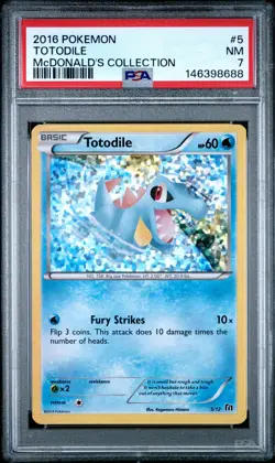 2016 POKEMON MCDONALD'S COLLECTION #5 TOTODILE PSA 7 - Image 1