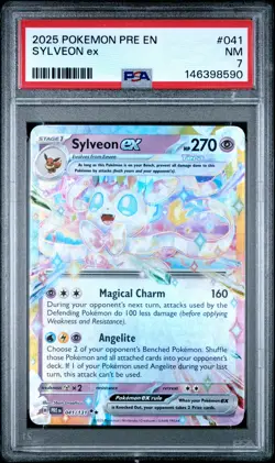 2025 POKEMON PRE EN-PRISMATIC EVOLUTIONS #041 SYLVEON EX PSA 7 - Image 1