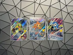 Pokemon TCG First Partner Illustration Collection Series 1 Gen 4 Sinnoh Starters - Image 1