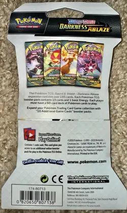 Pokemon Sword & Shield Darkness Ablaze Booster Pack - SWSH038 - Image 2
