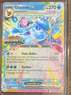 2025 Prismatic Evolutions Glaceon EX Holo Double Rare #26/131 - Image 1