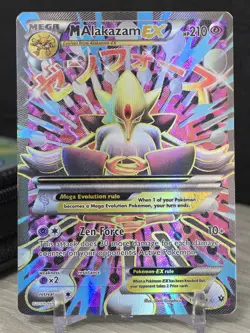 Pokemon Mega M Alakazam EX Full Art Ultra Rare Holo Card 118/124 Fates Collide - Image 5