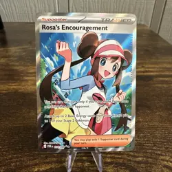 Rosa’s Encouragement 114/088 Full Art Trainer Pokemon TCG Perfect Order NM + Ex. - Image 1