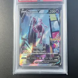 Pokemon Mewtwo V Full Art Pokemon GO #072/078 Ultra Rare Holo PSA 9 2022 English - Image 2