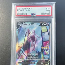 Pokemon Mewtwo V Full Art Pokemon GO #072/078 Ultra Rare Holo PSA 9 2022 English - Image 3