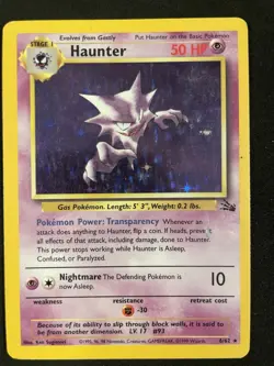 1999 Pokemon Fossil HAUNTER Holo 6/62 - Unlimited WOTC - MP Vintage - Image 1