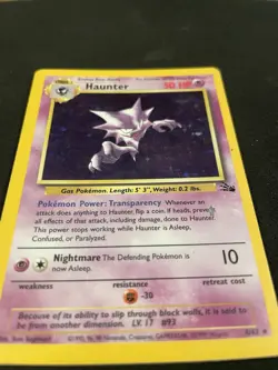 1999 Pokemon Fossil HAUNTER Holo 6/62 - Unlimited WOTC - MP Vintage - Image 2