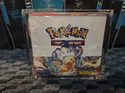 Pokemon TCG Surging Sparks Booster Box Sealed, with Acrylic Case - Image 1
