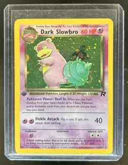2000 Pokemon Team Rocket First Edition Dark Slowbro Holo #12/82 - Image 1